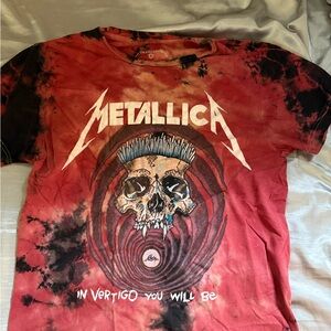 Red and Black Tie-Dye Men's Shirt
